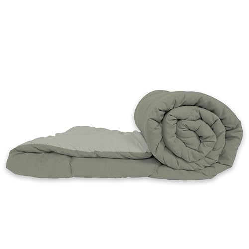 Image of Monte Carlo Symphony Solid Micro Reversible AC Comforter for Double Bed | 3 Ply Soft Comforter with 150 GSM Filling & 85 GSM Micro Fabric | Lightweight All Season Quilt | 87 x 95 Inch