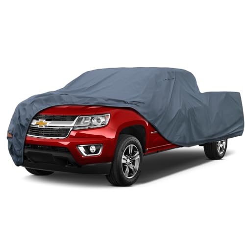 Image of GUNHYI 16 Layers Truck Cover Waterproof All Weater - See Vehicle Size Chart - Heavy Duty Outdoor Truck Pickup Cover for Chevrolet Colorado, Toyota Tacoma /Tundra etc. Length up to 215 inch.