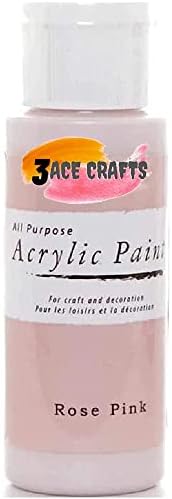 3 Ace Crafts Pack of 1  Sage - Acrylic Paint 59ml Craft Decoration Kids, Garden Furniture Ornament, Outdoor Wood Paint, Air Drying, Modelling Clay Palette, Plastic, Canvas Board, Paper