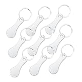 [FONDOTIN] 9個 ステンレス製ショッピングカートトークン 耐久性キーリング付き 食料品買い物用トロリーコインホルダー 男女兼用簡単着脱