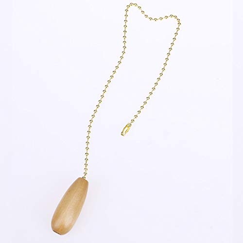 Image of CHICTRY 4Pcs Wooden Ceiling Fan Chain Pulls Pendant Vintage Pull Chain Extension for Ceiling Light Lamp Fan Decoration Home Wedding Decor Ornament Wood Color One Size