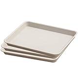 水切りトレー3個パック 園芸 トレー 防水バスルームトレイ キッチン、バスルーム、倉庫、寝室などに最適です(White,20x15cm/8x6in)