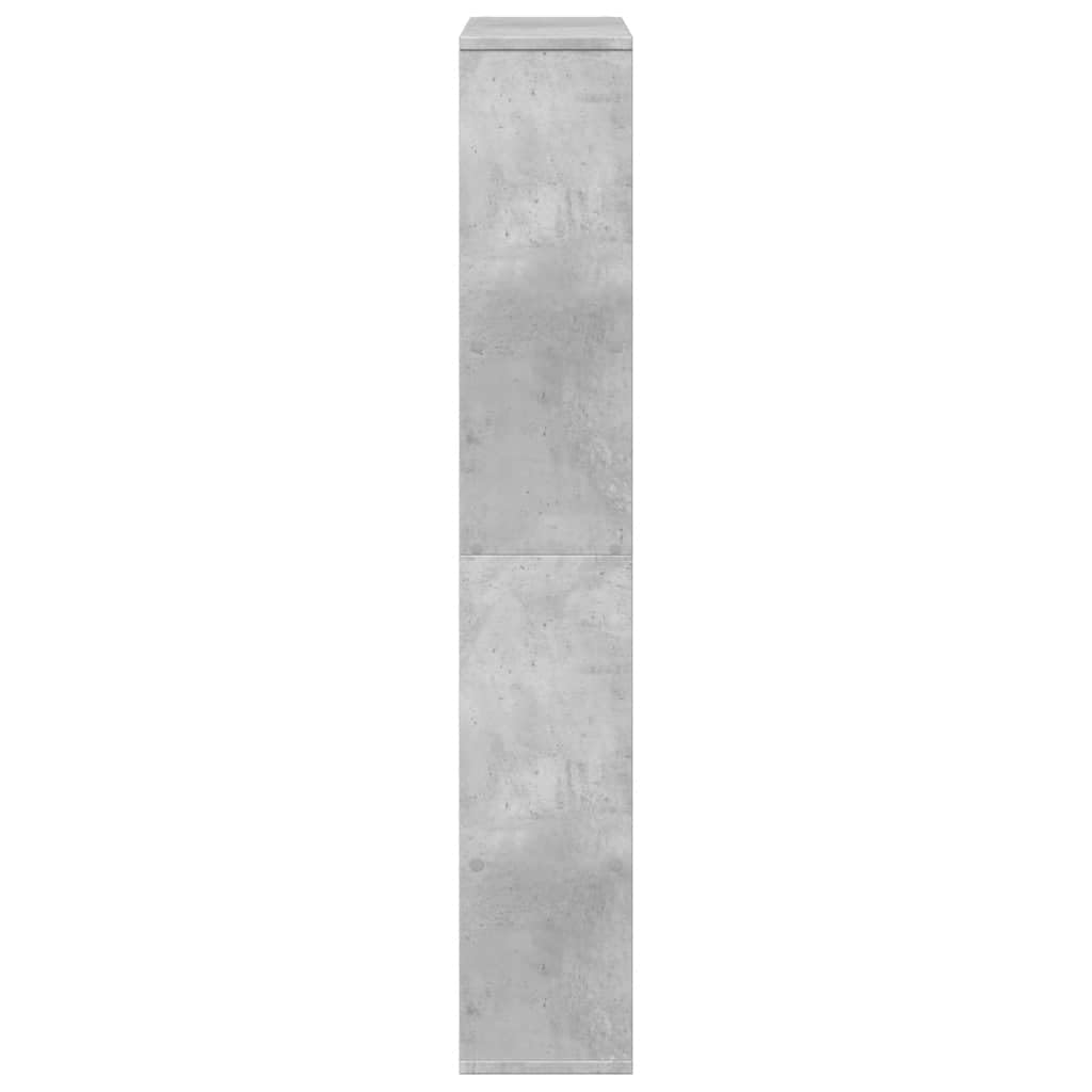 Bücherregal Betongrau 72x20x120,5 cm Standregal Raumteiler | Geometrisches Regal mit 9 Fächern für Wohnzimmer, Schlafzimmer & Büro. Flexibel vertikal oder horizontal aufstellbar.