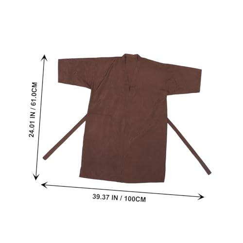CLISPEED Capa para Cliente de Peluquería para Corte y Tinte, Delantal Protector Marrón para Salón de Belleza y Barbería miniatura 2