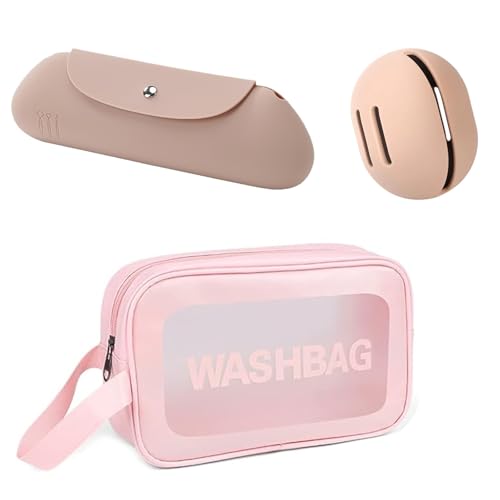【Materiali in silicone di alta qualità】: Le nostre scatole per la conservazione dei cosmetici sono realizzate in silicone morbido ed ecologico, durevole e stabile senza odori. La pochette è realizzata in materiali impermeabili che proteggono efficacemente i tuoi prodotti di bellezza.