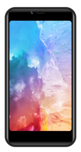 Logicom - Smartphone Double Sim Le Five, avec câble USB, 2Go de RAM et 16 Go de ROM, Écran 5' Version Android 12 doté d'une Reconnaissance faciale, Dimension 14,2 x 7,4 x 1,05 cm, Noir - Five_Black