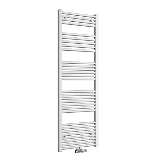 Heilmetz® Badheizkörper 160 x 50 cm Weiß Handtuchtrockner Bad Heizkörper Mittelanschluss Unten Handtuchheizkörper 654 Watt Leistung Handtuchwärmer