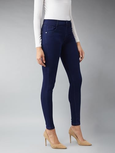 Image of Dolce Crudo Women's Skinny Fit High Rise Cropped Length Stretchable Denim Jeans