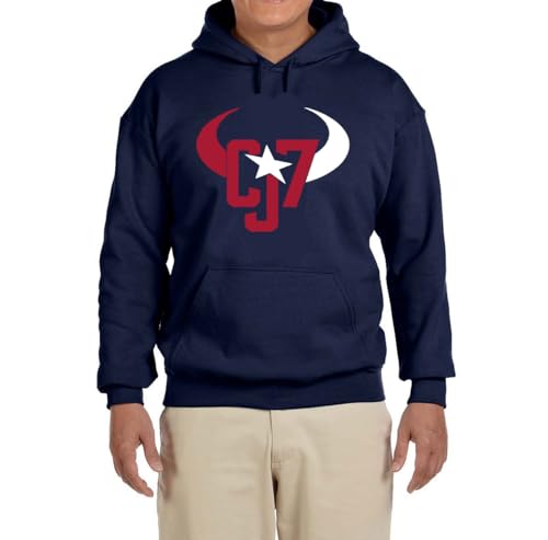 Navy Houston CJ Stroud 7 Logo Hooded Sweatshirt