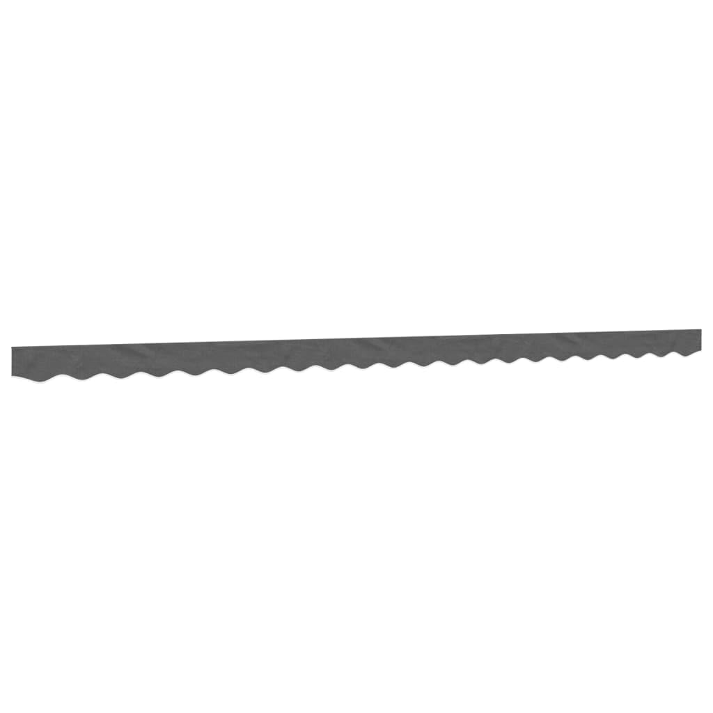 vidaXL Tissu de remplacement de cantonnière d’auvent rayure anthracite, dessus de store de remplacement, parasol de patio,, auvent de jardin