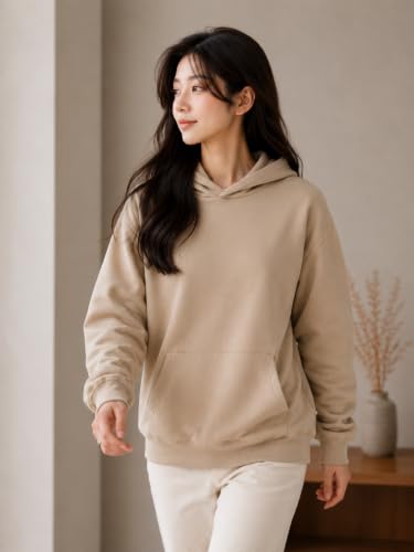 Image of Women's Oversized Hoodie Sweatshirt | Graphic Back Print Hooded Pullover | Long Sleeve Fleece Hoodie with Kangaroo Pocket | Casual Winter Wear