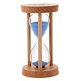 UTHCLO 5 Minuten Holz Sanduhr Kleiner Timer für Badezimmer und Kinderzimmer zur von Putzgewohnheiten und Zeitmanagement