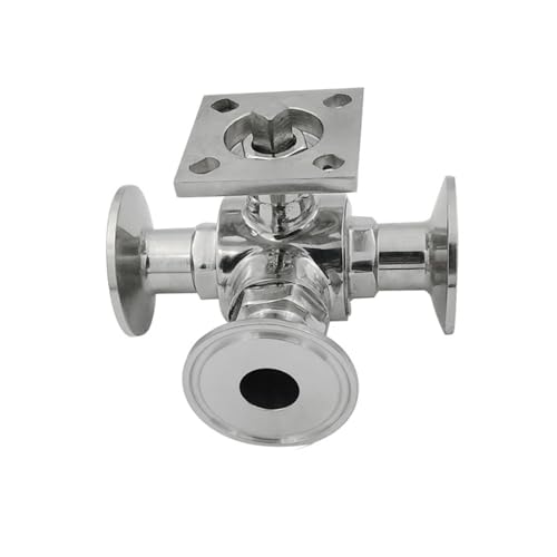 Triple pince sanitaire type T 63mm en acier inoxydable avec support
