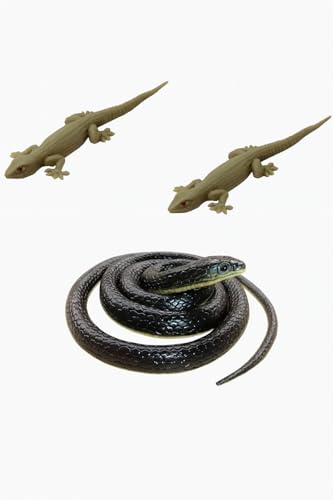 Image of Crafts and Toys 5 in 1 Insect (Prank Black Snake + 1 Chipkali Lizard + 1 Centipede + 1 Bicchu Scorpion + 1 Cockroach) Prank Toys Enjoyed for Kids and Adults (S498)