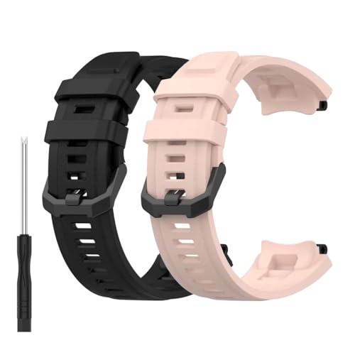Image of YODI Strap Band Compatible with Amazfit T-Rex 2 Smartwatch Only Soft Silicone | Nylon | Chain | Leather Watch Straps with Installation Adjuster Tool For Amazfit TRex 2