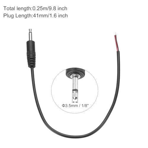 Jack 3.5mm macho a cable abierto para audio 0.25m miniatura 2