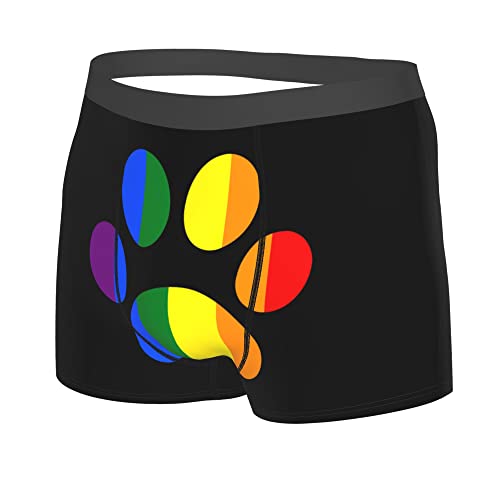 LGBT paw pride Mens Boxer Briefs Underwear Breathable Stretch Boxer Trunk with Pouch for Men, Youth2