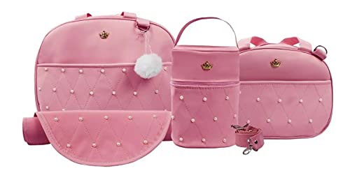 Kit Bolsas de Maternidade 4 Peças Rosa Bebe PÉROLA Impermeável