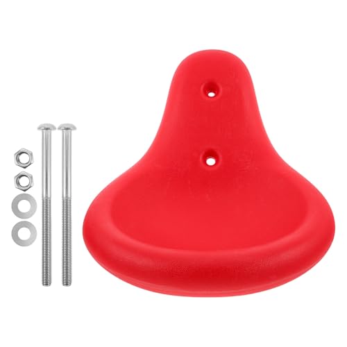 Healeved Juego de Asiento para Columpio de Balancín Repuesto de Plástico Resistente Intemperie Color Rojo Incluye 1 Asiento y 1 Par de Tornillos Adecuado para Parques y Áreas