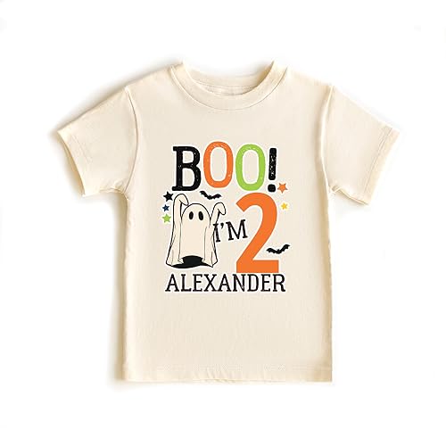 Halloween birthday shirt, Boo I am Two, Toddler Shirt for Boys Girls Kids Birthday Party Outfit