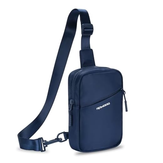 RDMODO Bolsa tiracolo pequena para homens, bolsa transversal resistente à água para mulheres, bolsa de peito casual com 3 bolsos, bolsa de ombro com alça ajustável, mochila de nylon para viagens (azul