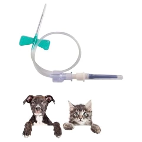 Veterinary 23g Disposable bi-Wing Hose Disinfection Individually Packaged with Luer Adapter is Compatible with a Holder (Box of 100 PCS) Cover