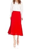 Dani's Choice Elastic Waist A-line Flared Long Skirt