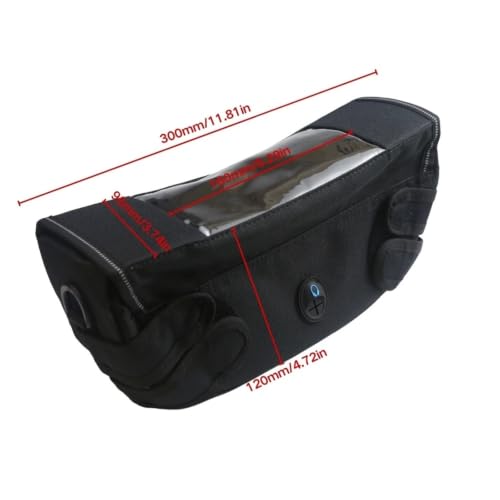 Sac de queue de moto étanche avec support téléphone tactile pour guidon - 2