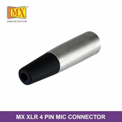 Image of MX 3 Pin XLR Microphone pin Pure Copper Nickel Plated for High Conductivity microphone (4 Pin Male XLR, Pack of 2, Male Connector)