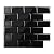 Smart Tiles - Peel and Stick Backsplash - Subway Nero Black - 10 Sheets of 10.95" x 9.70" - 3D Stick on Tiles for Kitchen and Bathroom Backsplashes