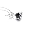 JOVIVI Black Obsidian Reiki Healing Crystal Locket Pendant Necklace Gemstone Hexagonal Pointed Pendulum Dowsing Divination Jewellery for Women #4