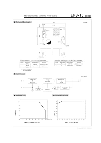 Alimentation à découpage 15W EPS-15-24 pour châssis industriel - 4