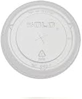 SOLO 662TS-0090 Clear PETE Straw Slot Lid for 12-oz. Plastic Cold Cup (Pack of 10)