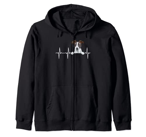 Funny Dog Heartbeat For Italian Greyhound Lovers Zip Hoodie, Black