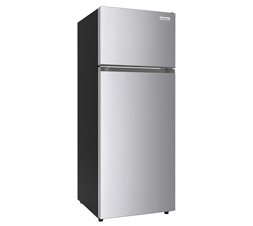 Frigidaire, 2 Door Apartment Size Refrigerator with Freezer, 7.5 cu ft, Adjustable Spill-Proof Shelves, Crisper Bins, Platinum Silver, Garage Ready - Image 4