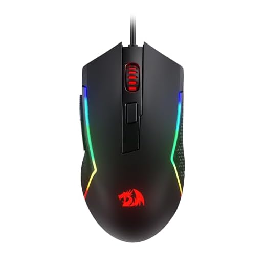 Redragon M616 RGB Gaming Mouse, 10000 DPI Wired Optical Mouse with 6 Programmable Buttons & 8 Backlit Modes, Software Supports DIY Keybinds