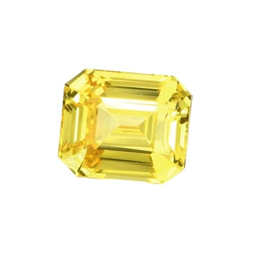 AAAA+ Gemstone 5.25 Ratti Natural Pukhraj Yellow Sapphire Certified Original Loose Gemstone (Lab - Approved) Square Shape AAAA+ Gemstone Excellent Square Cut-image-17