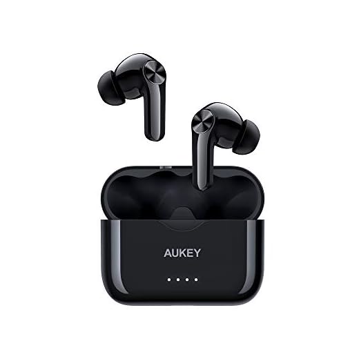 AUKEY Écouteurs Bluetooth sans Fil avec Basses Puissantes, USB-C Quick Charge, IPX5 Étanche, Microphone Intégré, Écouteurs de Sport, 25 Heures D'autonomie, Bluetooth 5