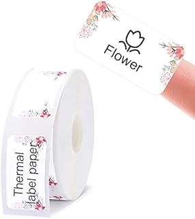 Label Maker Tape Compatible for NIIMBOT D11 D110 D101, Round Label Printer Paper Waterproof Anti-Oil Scratch-Resistant Sticker 14x28mm (White Round)