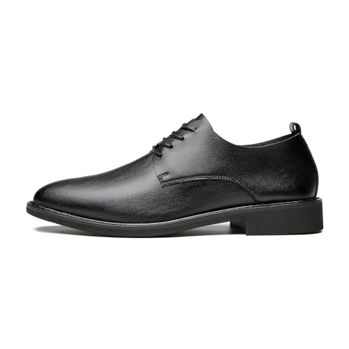 Men's Lace-up Oxford Shoes Comfortable Round Toe Non-Slip Sole Fashionable Casual Leather Shoes Work Business Formal Shoes for Men2