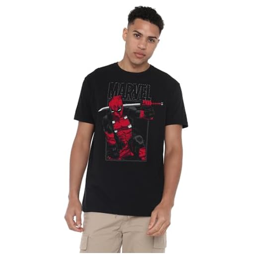 Marvel Deadpool svärd T-shirt för män