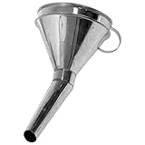 Fuel Funnel Angled with Fine Mesh Filter Strainer for Easy Refilling, Lightweight Metal Funnel, Practical, Versatile