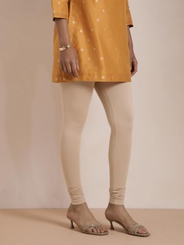 Image of TWIN BIRDS Tailored Cut and Classic Fit Super Stretchable Elastane Fabric Churidar Leggings for Women
