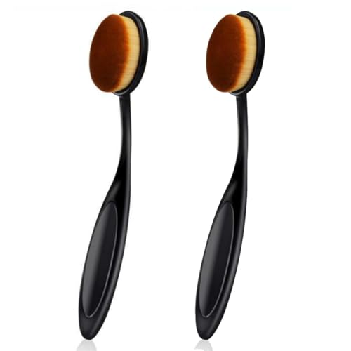 TSUOUKL Brocha Maquillaje, Brocha Maquillaje Fluido, Facial Brocha Kabuki, Brocha Base Maquillaje Para Polvo Impecable, Mezcla de CosméTicos LíQuidos O Crema con Estuche PortáTil