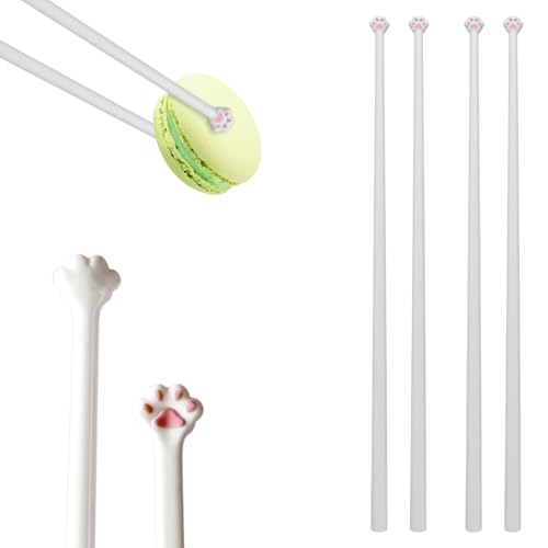 Bacchette Cinesi Zampa di Gatto, Bacchette Riutilizzabili con Impugnatura Antiscivolo, Bacchette Carine con Impronte Rosa, Stile Animale per Amanti dei Gatti, Regalo Creativo