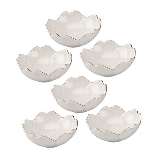 Garneck Cute Cherry Blossom Pattern Ceramic Plates Japanese Dishes Bowl Set for Sushi Condiments Desserts