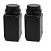 Aexit 2pcs 650ml gauge Plastic Wide Mouth Sealed Liquid Storage Bottle Container Black