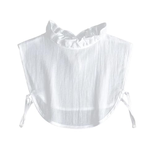 Col amovible femme blanc en tissu premium : l'élégance d'un demi-col de chemise