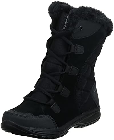 Columbia womens Ice Maiden II Snow Boot, Black, Columbia Grey, 7 US