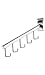 J-Hook Gridwall Faceout in Chrome Metal - Case of 10
